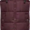Navahoo Vestes Sans Manches Gilet Femme Bordeaux