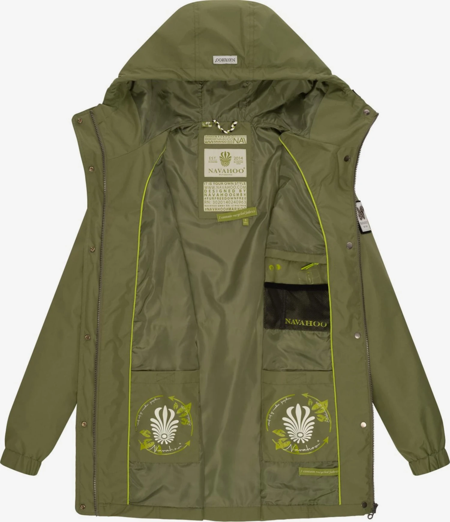 Navahoo Parkas Parka Mi-saison Neophee Femme Olive 5 Navahoo Parkas Parka Mi-saison Neophee Femme Olive – Image 5