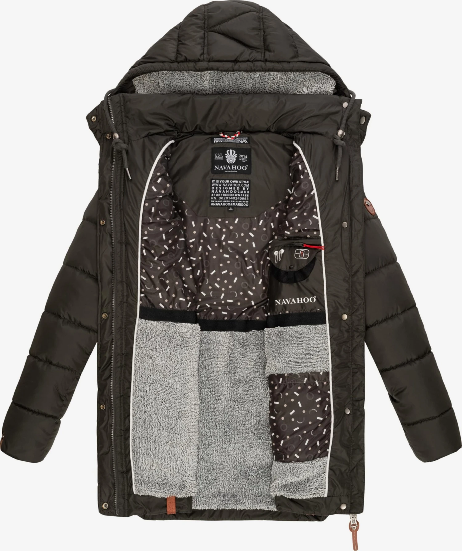 Navahoo Manteaux Dhiver Manteau D’hiver Dalie Femme Anthracite 5 Navahoo Manteaux Dhiver Manteau D’hiver Dalie Femme Anthracite – Image 5