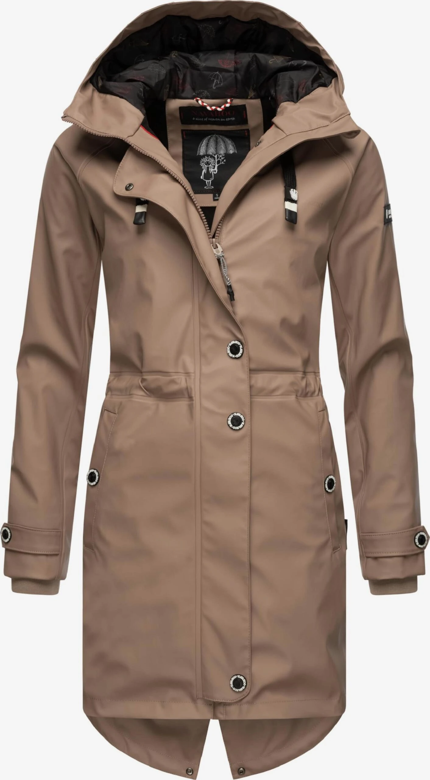 Navahoo Manteaux De Pluie Manteau Fonctionnel Rainy Flower Femme Beige Foncé 4 Navahoo Manteaux De Pluie Manteau Fonctionnel Rainy Flower Femme Beige Foncé – Image 4