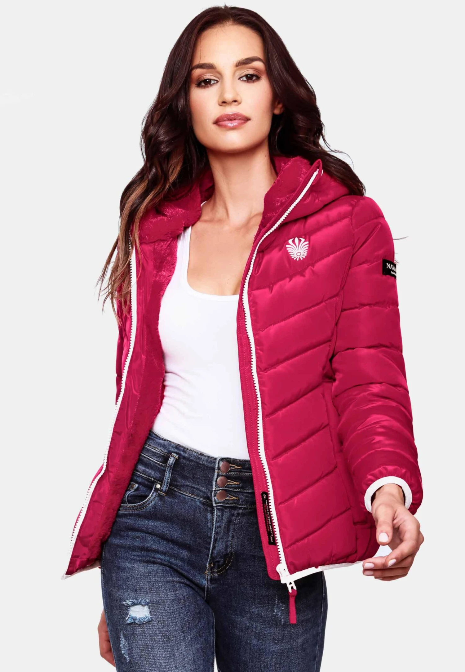 Navahoo Vestes De Mi-saison Veste Mi-saison Elva Femme Rose Foncé 8 Navahoo Vestes De Mi-saison Veste Mi-saison Elva Femme Rose Foncé – Image 8