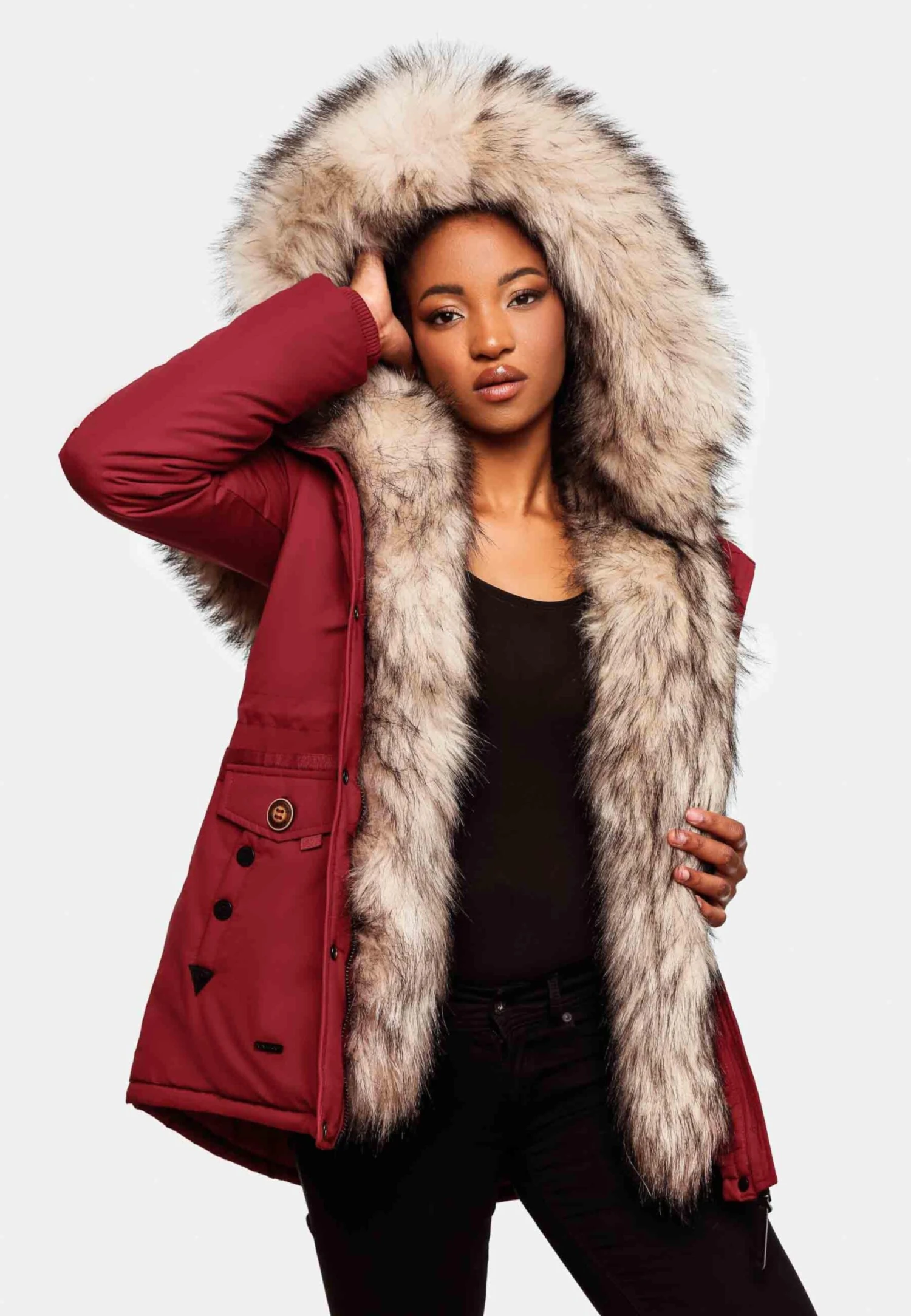 Navahoo Parkas Parka D’hiver Sweety Femme Rouge 7 Navahoo Parkas Parka D’hiver Sweety Femme Rouge – Image 7