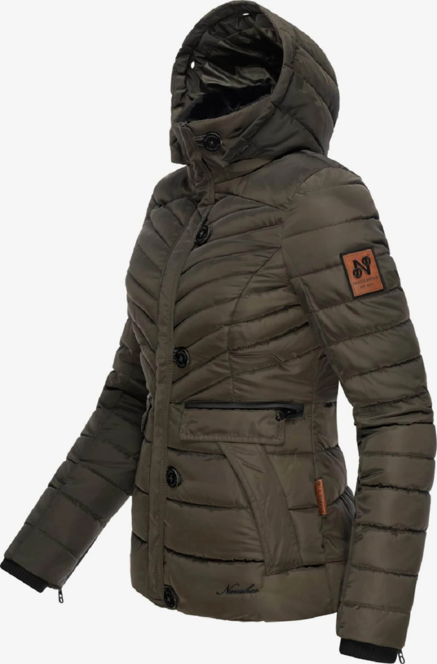 Navahoo Vestes Dhiver Veste D’hiver Wisteriaa Femme Kaki 4 Navahoo Vestes Dhiver Veste D’hiver Wisteriaa Femme Kaki – Image 4